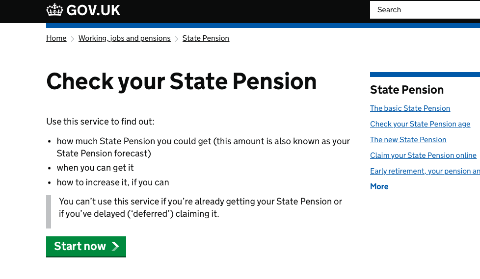 Thousands in Backdated State Pension Payments Up for Grabs—How to Check If You Qualify? 2 State Pension Screenshot
