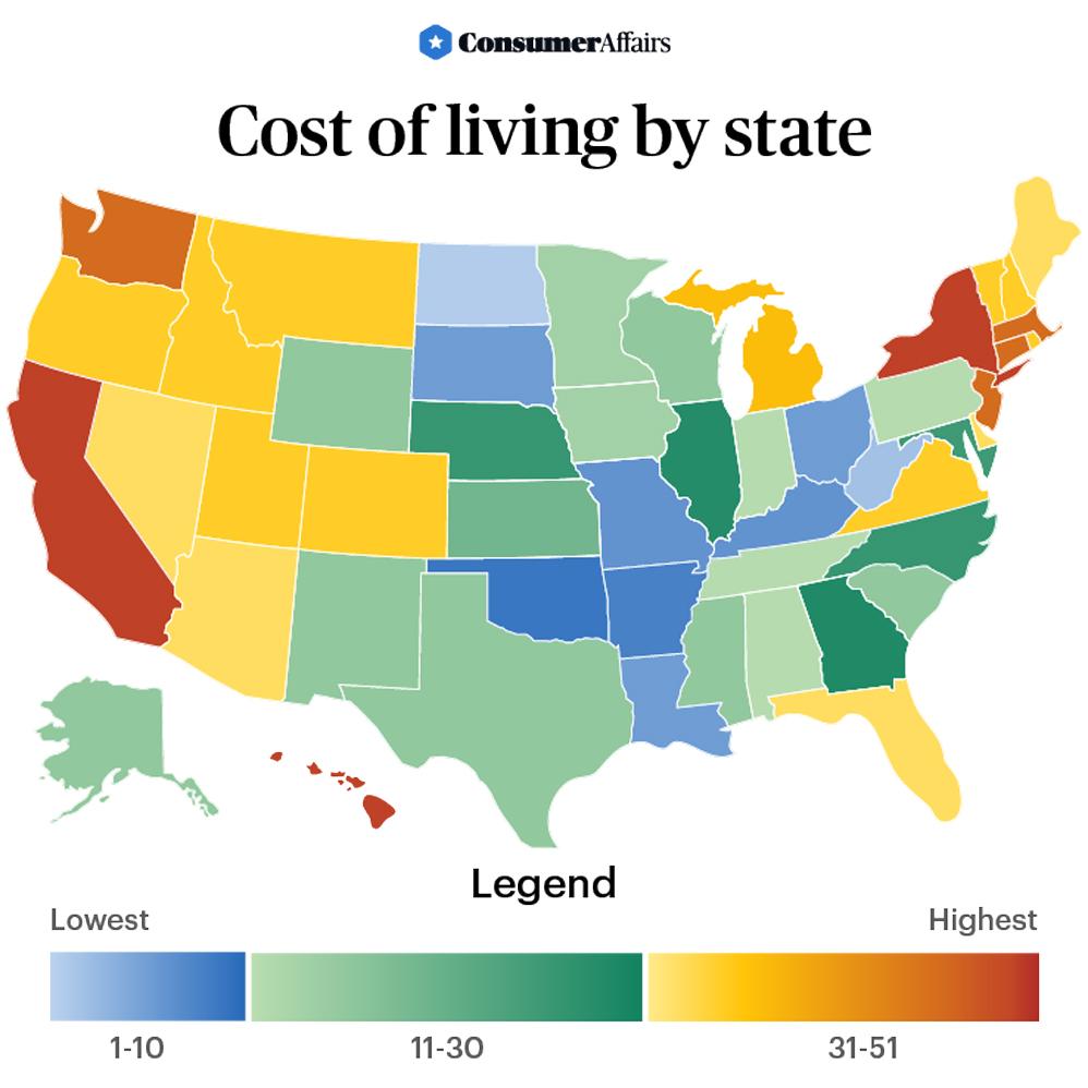 Here’s Exactly How Much You’ll Need to Retire Comfortably in New Jersey, According to New Data 3 Cost of Living by State