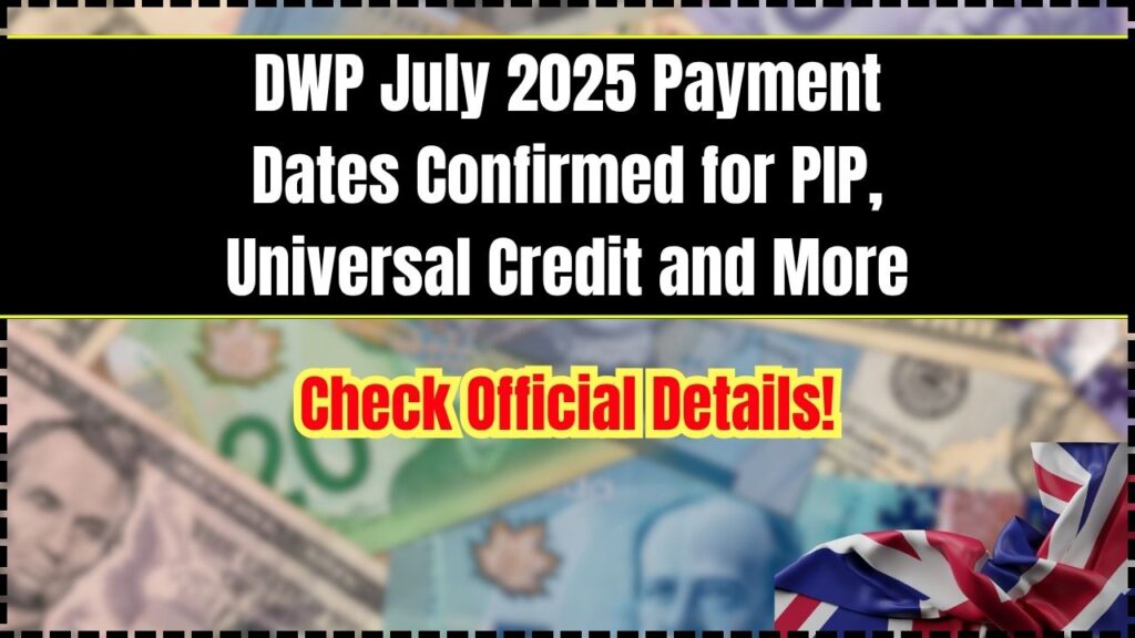 DWP July 2025 Payment Dates Confirmed for PIP, Universal Credit and More - Check Official Details! 1 DWP July 2025 Payment Dates Confirmed for PIP, Universal Credit and More