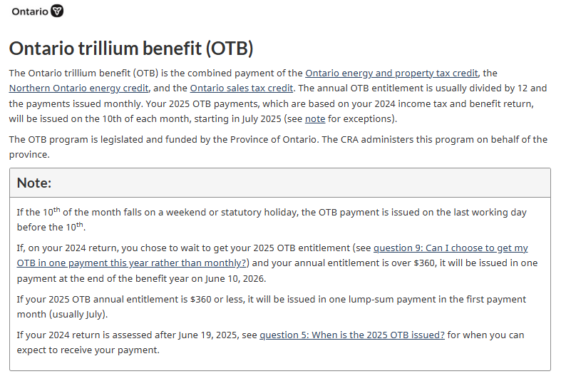Ontario Residents Set to Receive Tax-Free Government Payment — Eligibility and Application Details Inside 3 Ontario Trillium Benefit Page
