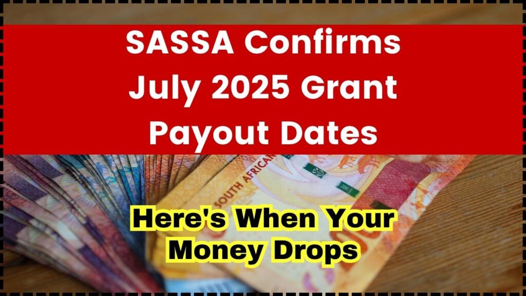 SASSA Confirms July 2025 Grant Payout Dates — Here's When Your Money Drops 1 SASSA Confirms July 2025 Grant Payout Dates