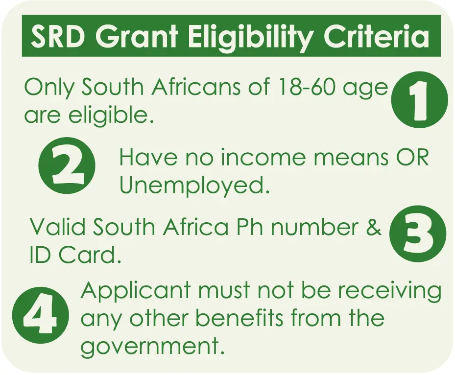 Double SASSA Payments Explained—Who Qualifies and What to Expect? 2 SRD Grant Eligibility Criteria