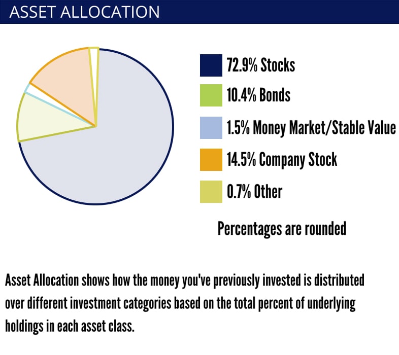 Tapping 401(k) Private Assets Could Supercharge Wall Street — But It Comes With Big Risks 4 Typical 401(k) Allocation Pie Chart