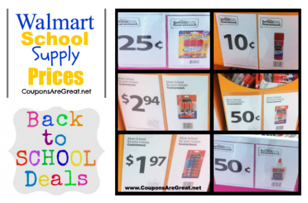 Walmart School Supply Price List