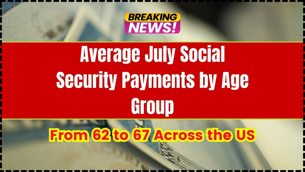 Average July Social Security Payments by Age Group From 62 to 67 Across the US
