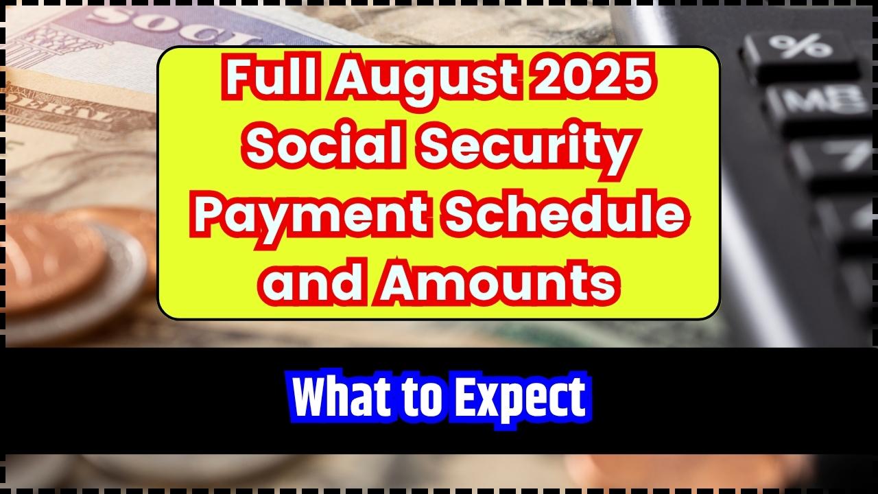 Full August 2025 Social Security Payment Schedule and Amounts