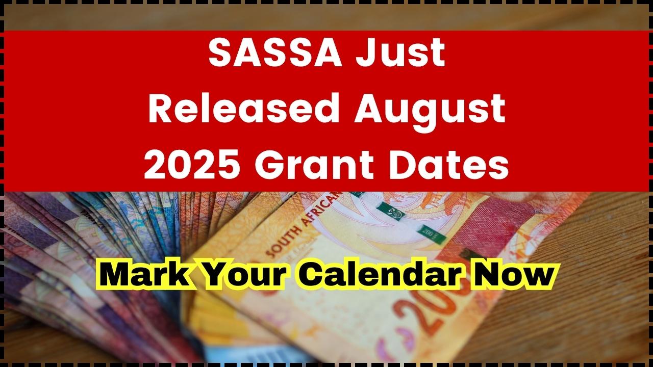 SASSA Just Released August 2025 Grant Dates